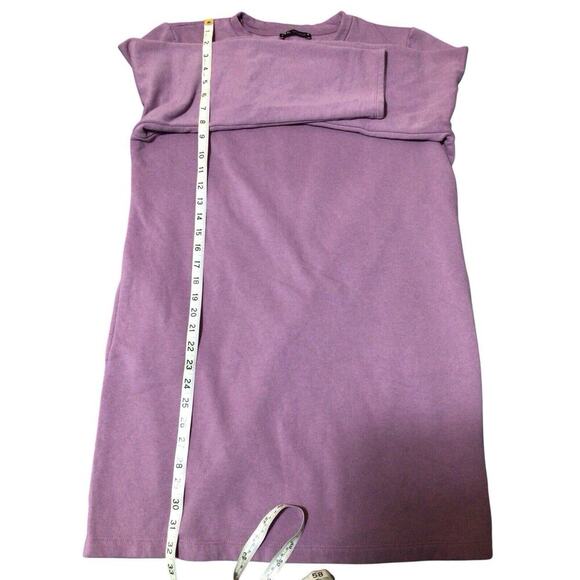 Zara Womens Pullover Sweater Dress Long Sleeve With Pockets Purple Medium - Picture 3 of 6